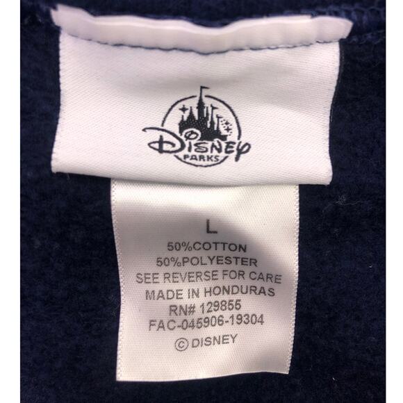 Disney Parks Disney World Mickey Mouse Navy Kangaroo Pocket Hooded Pullover L - Picture 6 of 11